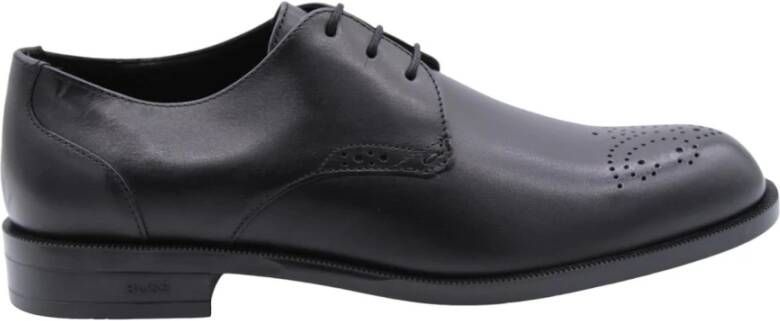 Hugo Boss Elegante Business Flats voor Mannen Black Heren