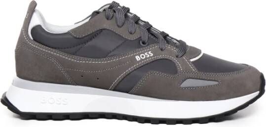 Hugo Boss Grijze Sneakers met Logo en EVA-zool Gray Heren