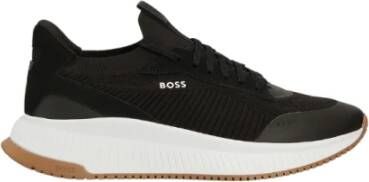 Hugo Boss Hoge stoffen sneakers zwarte kleur Black Heren