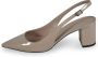 Hugo Boss Ines Sling Blokhak Pumps Beige Dames - Thumbnail 1