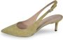 Hugo Boss Ines Sling Licht Beige Leren Pumps Yellow Dames - Thumbnail 1