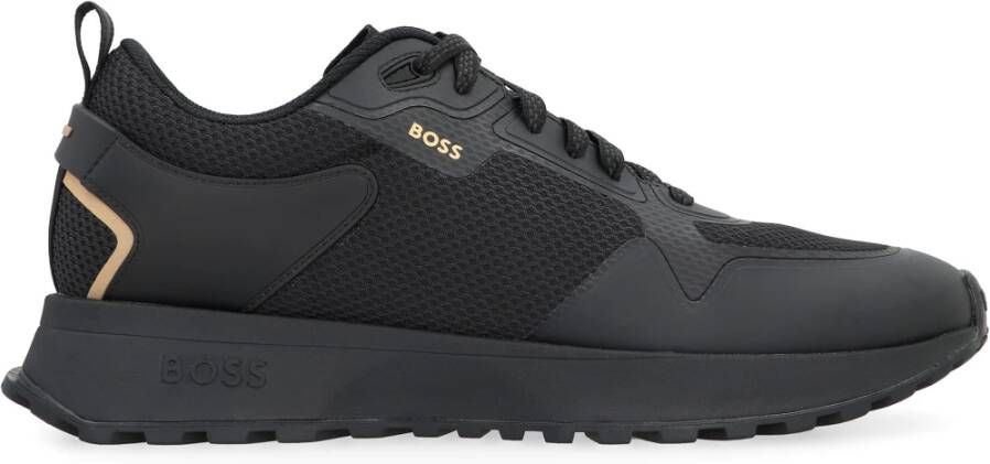 Hugo Boss Jonah Stoffen Sneakers met Mesh Inzetstukken Black Heren