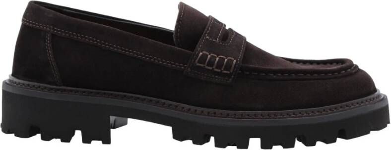 Hugo Boss Klassieke Leren Mocassin Veldstraat Brown Heren