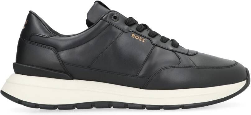 Hugo Boss Leren lage sneakers Black Heren