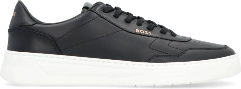 Hugo Boss Leren lage sneakers Black Heren