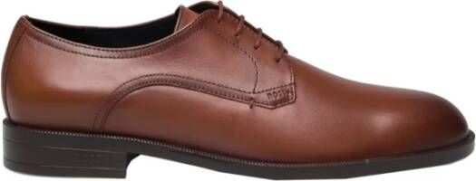 Hugo Boss Leren platte schoenen Brown Heren