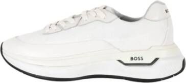 Hugo Boss Leren Sneakers met Rubberen Zool White Heren