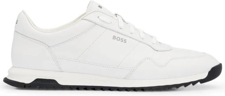 Hugo Boss Leren Zayn Sneakers Wit White Heren