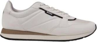 Hugo Boss Moderne polyester sneaker collectie White Heren