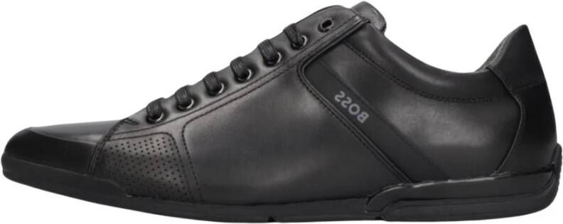 Hugo Boss Saturn Lowp Sneakers Retro Stijl Black Heren