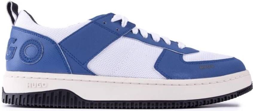 Hugo Boss Lichtblauwe Vetersneakers voor Blue