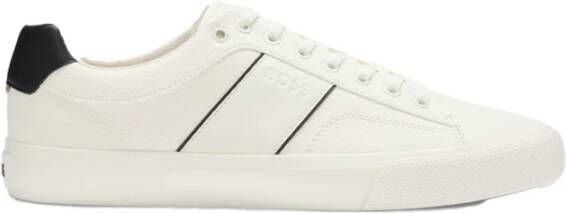 Hugo Boss Witte Leren Sneakers Aiden White Heren