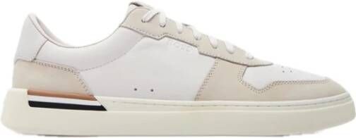 Hugo Boss Witte Leren Sneakers Trendy Design White Heren