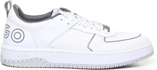 Hugo Boss Witte Veterschoenen Ronde Neus White Heren