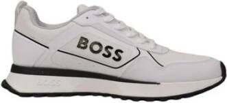 Hugo Boss Zwarte Polyester Sneaker met Strak Design Multicolor Heren