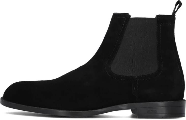 Hugo Boss Zwarte Suède Chelsea Boots Black Heren