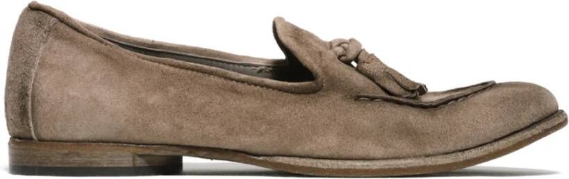 Hundred100 Beige Suède Mocassins met Kwastjes Beige Dames