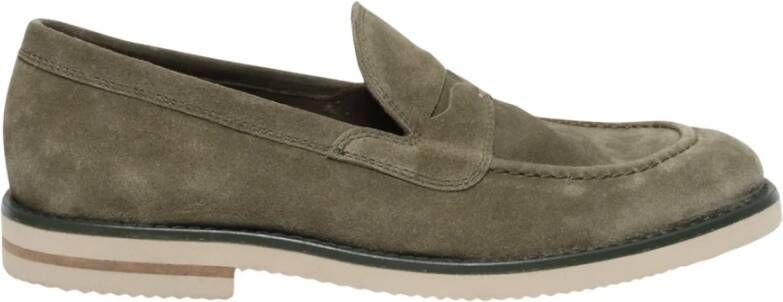 Hundred100 Groene Suède Loafer Schoenen Green Heren