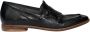 Hundred100 Zwarte leren Loafer Mocassins Black Dames - Thumbnail 1