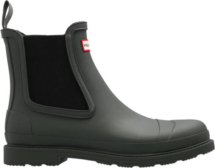 Hunter Boots Commando Chelsea Boot Rubberlaarzen olijfgroen