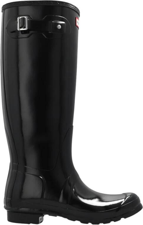 Hunter Boots & laarzen Womens Original Tall Gloss Boot Black in zwart