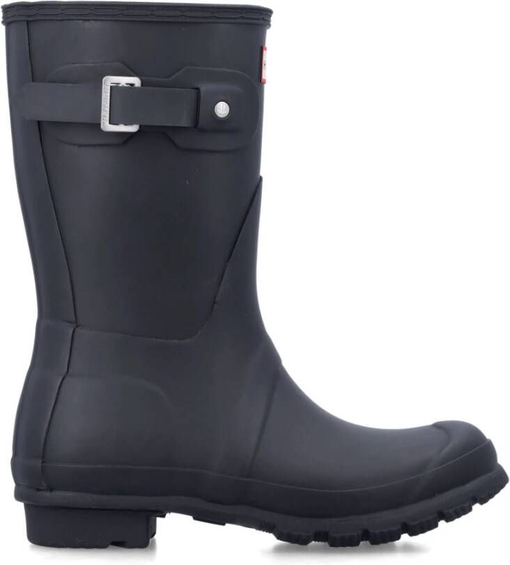 Hunter Zwarte Gesloten Schoenen Originele Korte Laarzen Black Dames