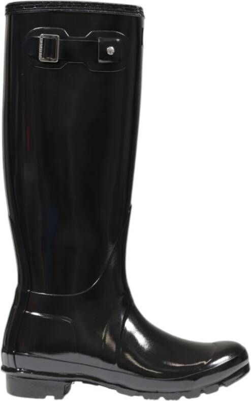 Hunter Boots & laarzen Womens Original Tall Gloss Boot Black in zwart