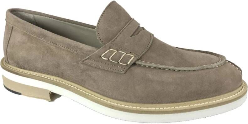 I Maschi Stijlvolle Mocassins Loafers Gray Heren