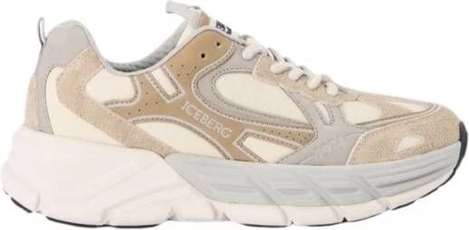 Iceberg Beige Leren Sneakers Beige Heren