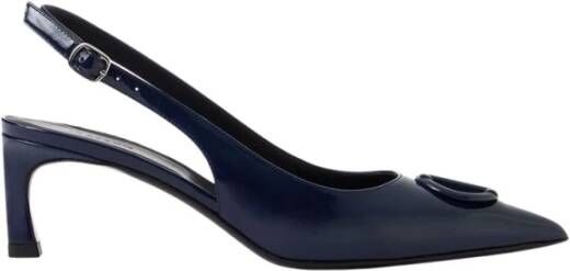 Iceberg Blauwe patentleren puntige slingbacks met monogram Blue Dames