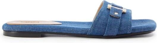 Iceberg Logo Denim Sliders Blue Dames