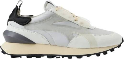 Iceberg Witte op sport geïnspireerde sneakers van leer en suède Multicolor Heren