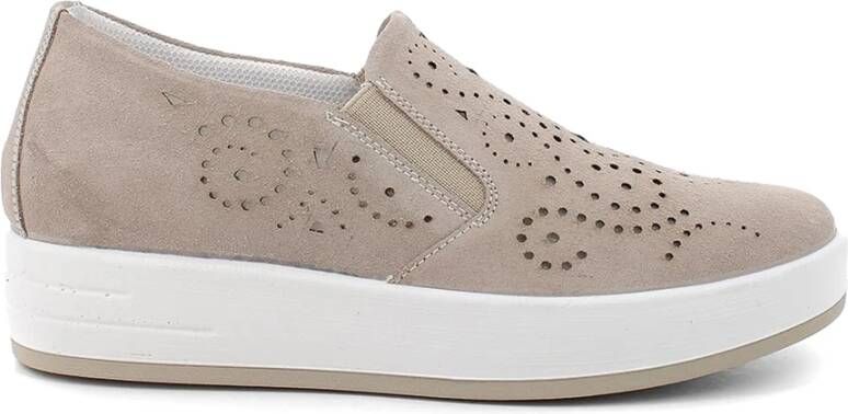 IGI&Co Beige Leren Tennissneakers Beige Dames