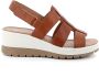 IGI&Co Bruine Leren Sleehak Sandalen Brown Dames - Thumbnail 1