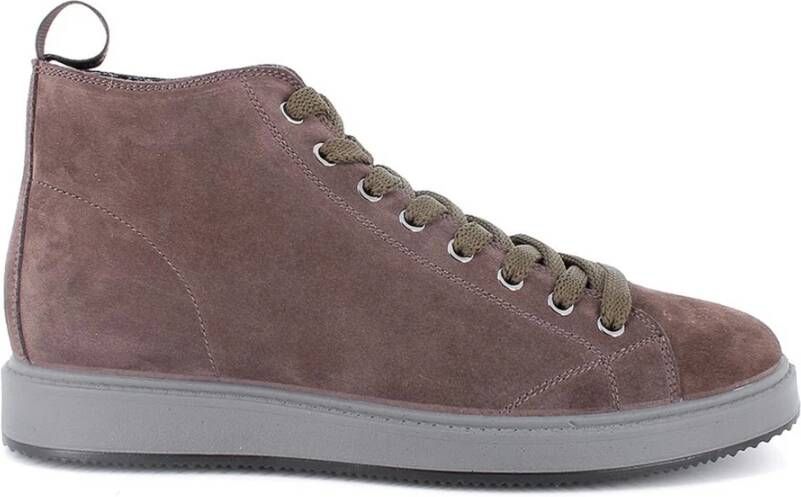 IGI&Co Bruine Suède Mid-Cut Sneakers Brown Heren