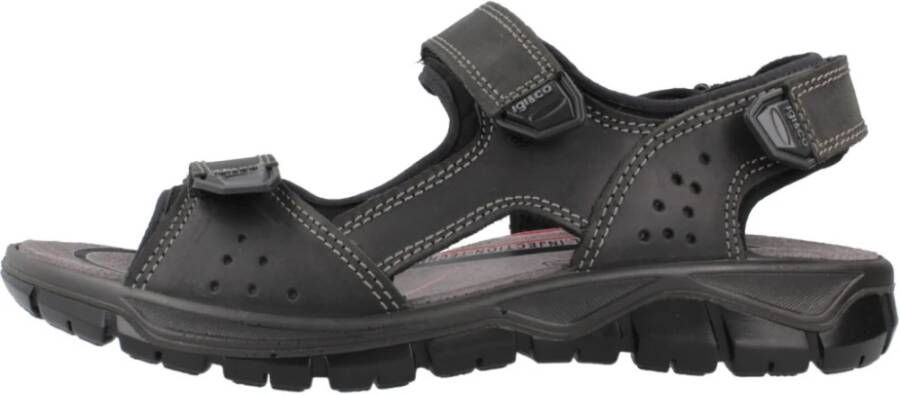 IGI&Co Everest Platte Sandalen Black Heren