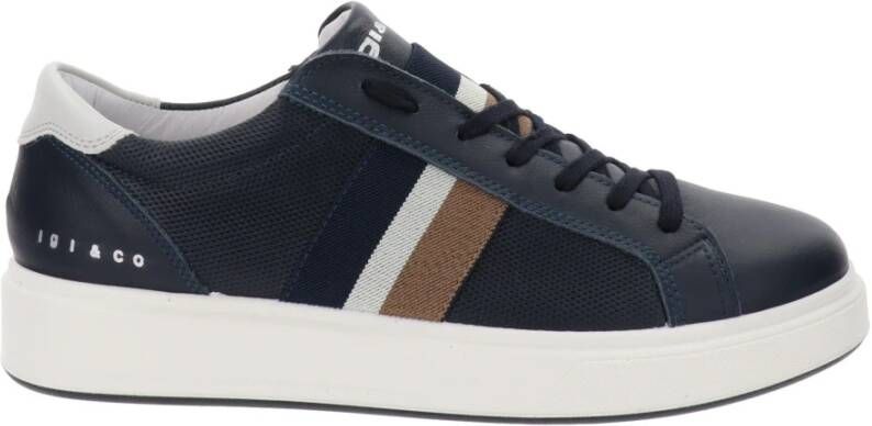 IGI&Co Heren Leren Sneakers Blue Heren