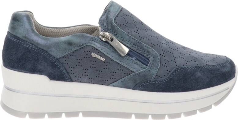 IGI&Co Leren Dames Sneakers Stijlvol Comfort Blue Dames