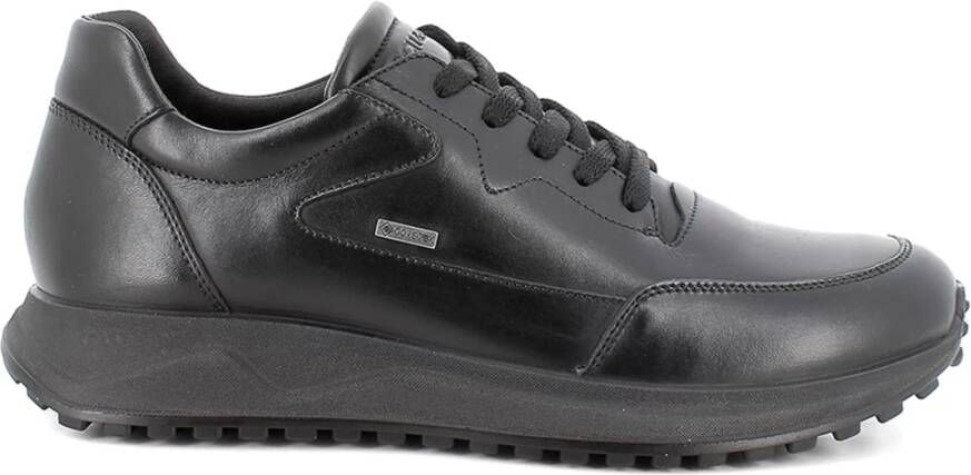 IGI&Co Zwarte leren Gore-Tex sneakers Black Heren