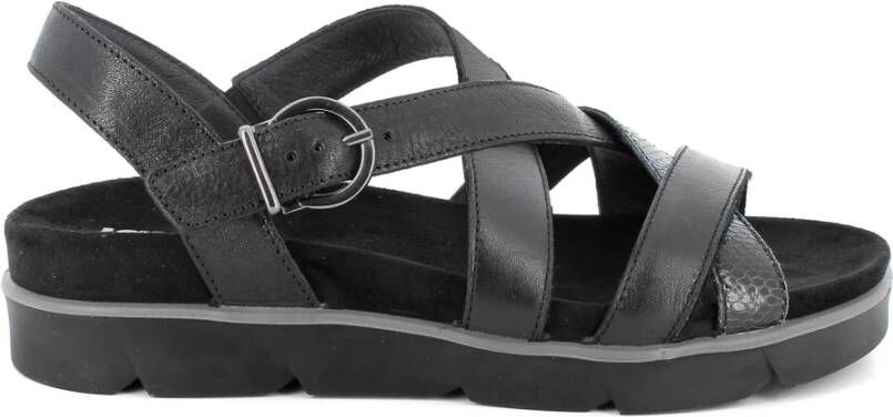 IGI&Co Zwarte Sandalen met Bandjes Black Dames