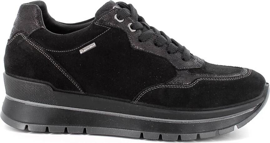 IGI&Co Zwarte Sneakers met Gore-Tex Voering Black Dames