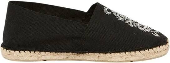 Ines De La Fressange Paris Auriane zwarte geborduurde espadrilles Black Dames