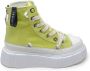 Inuikii Canvas High Lime Sneakers Green Dames - Thumbnail 1