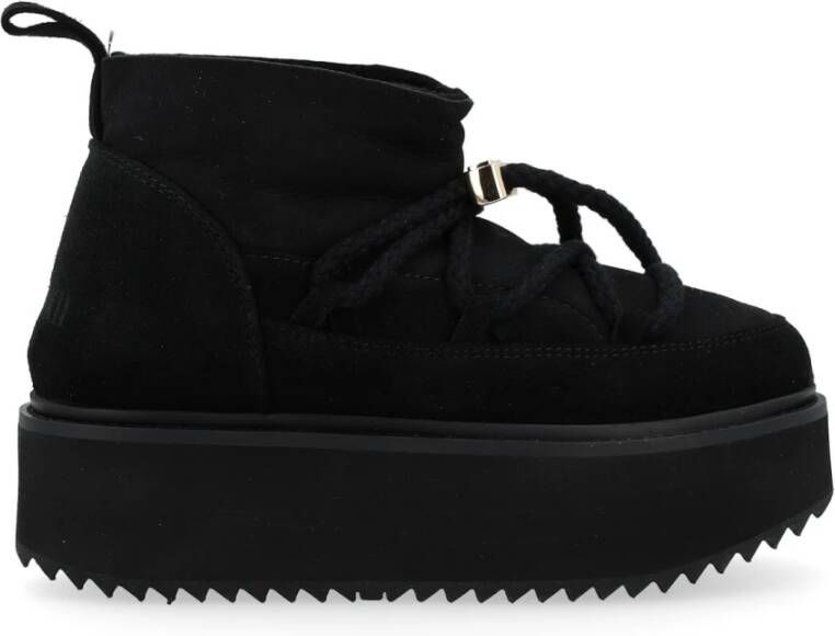 Inuikii Classic Shearling Platform Sneaker Black Dames