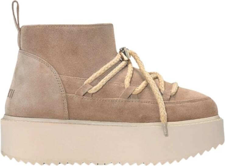 Inuikii Klassieke Lage Platform Sneakers Schoenen Beige Dames