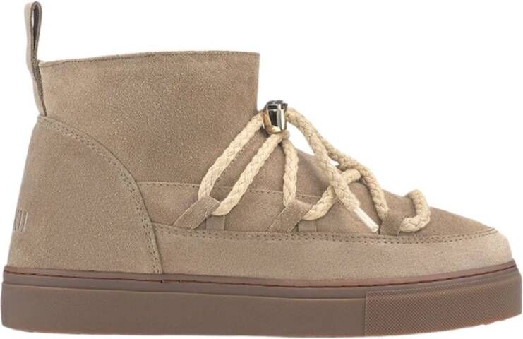 Inuikii Klassieke Lage Sneaker voor Tijdloze Elegantie Beige Dames