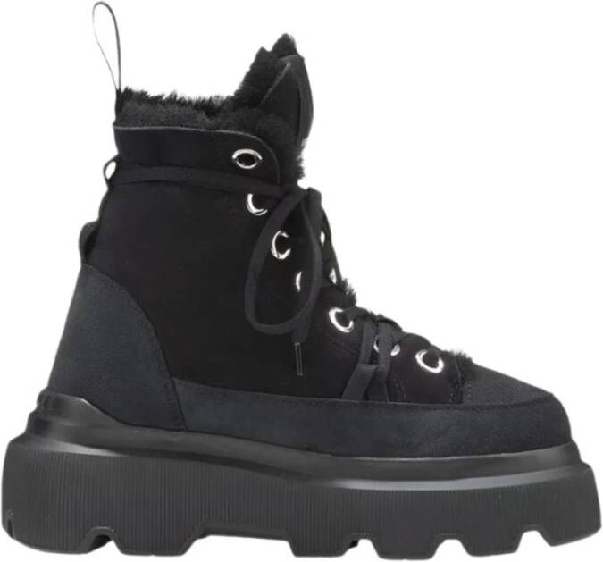 Inuikii Shearling Sneaker Laarzen Zwart Black Dames