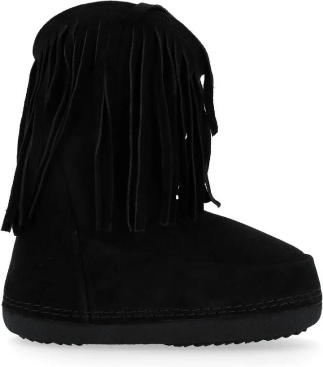 Inuikii Zwarte Cowboy Franjes Laarzen Black Dames