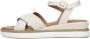 Inuovo Beige Leren Sandalen met Kruisbanden Beige Dames - Thumbnail 3