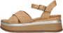 Inuovo Bruin leren kruisband sandalen Brown Dames - Thumbnail 3